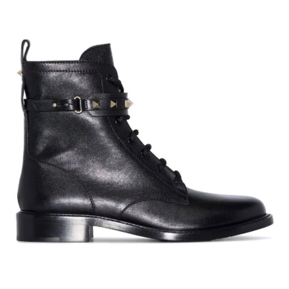 VALENTINO Rockstud Combat Boot - Picture 2 of 6